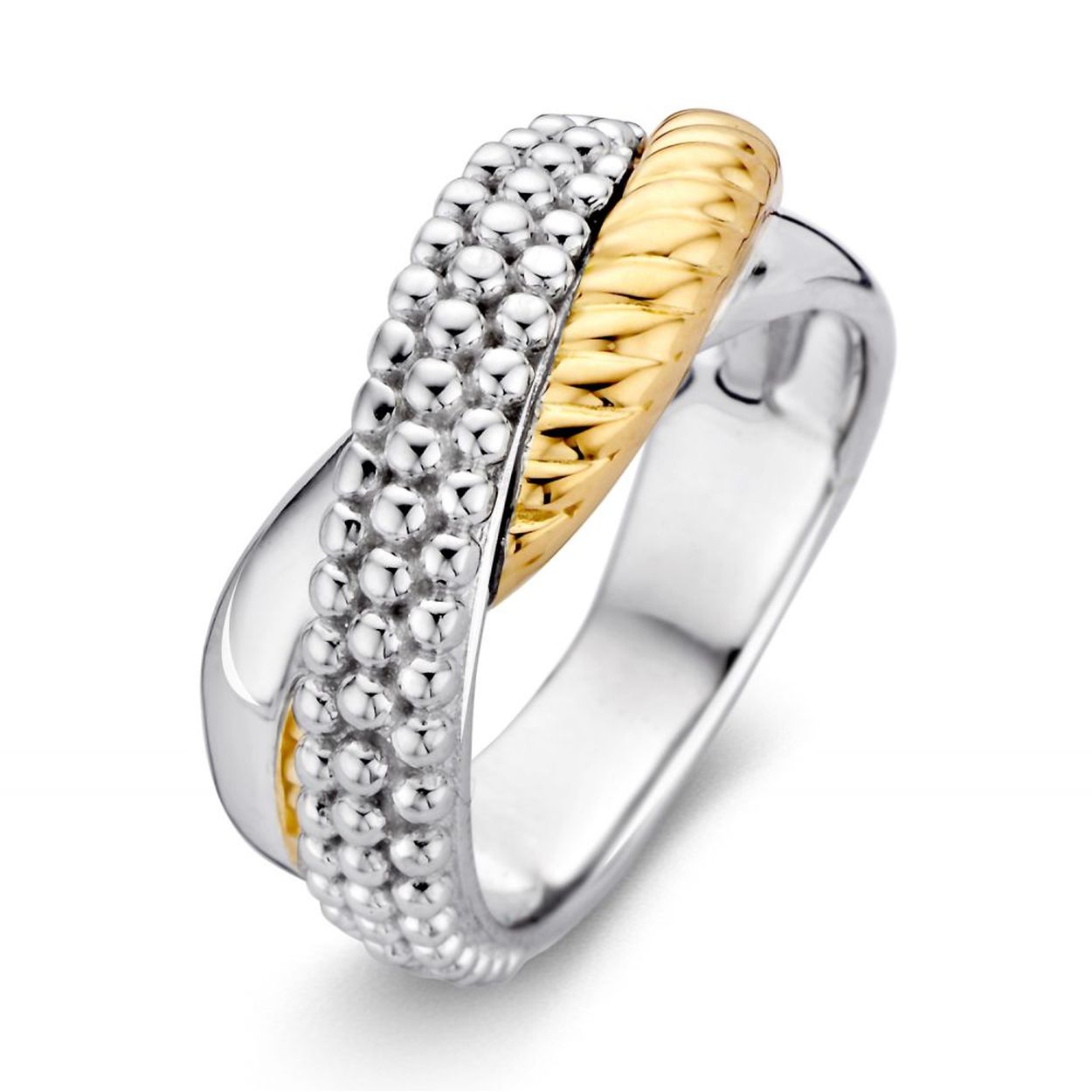 Ring zilver/goud Maat 56