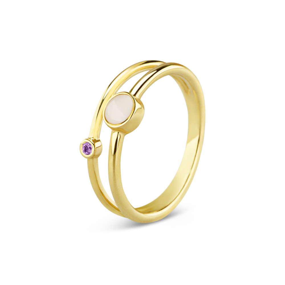 Geboortesteen-ring waar as, haar of moedermelk in verwerkt kan worden. Dit sieraad wordt zichtbaar aan de bovenkant gevuld en wordt vermengd met onze speciale hars.
Deze ring op de afbeelding is in dit geval gevuld met moedermelk. Aan zowel de asjes, haren of moedermelk kunnen kleurstof en glitters toegevoegd worden.

Geboortesteen
Bij iedere geboortemaand hoort een eigen geboortesteen die elk zijn eigen unieke eigenschappen bezit.
Januari / Granaat: liefde, verbintenis, toewijding
Februari / Amethyst: zuivering, bescherming, kalmte
Maart / Aquamarijn: kalmte, kracht, toewijding
April / Diamant: helderheid, concentratie, positieve energie
Mei / Smaragd: zelfliefde, acceptatie en bescherming tegen angst
Juni / Alexandrite: harmonie, transformatie, liefde
Juli / Robijn: bescherming, passie, vitaliteit
Augustus / Peridot: welvaart, liefde, compassie
September / Sapphire: wijsheid, harmonie, balans
Oktober / Morganite: liefde, acceptatie, transformatie
November / Citrien: zelfvertrouwen, kracht, concentratie
December / Topaas: zelfvertrouwen, zelfexpressie, communicatie
Samenvatting:
Helaas niet verkrijgbaar in zilver
 	Geboortesteen ring
 	
Afmetingen:

 	individuele scheentjes zijn 1,5 mm breed
 	vulcompartimentje is 6 mm doorsnee