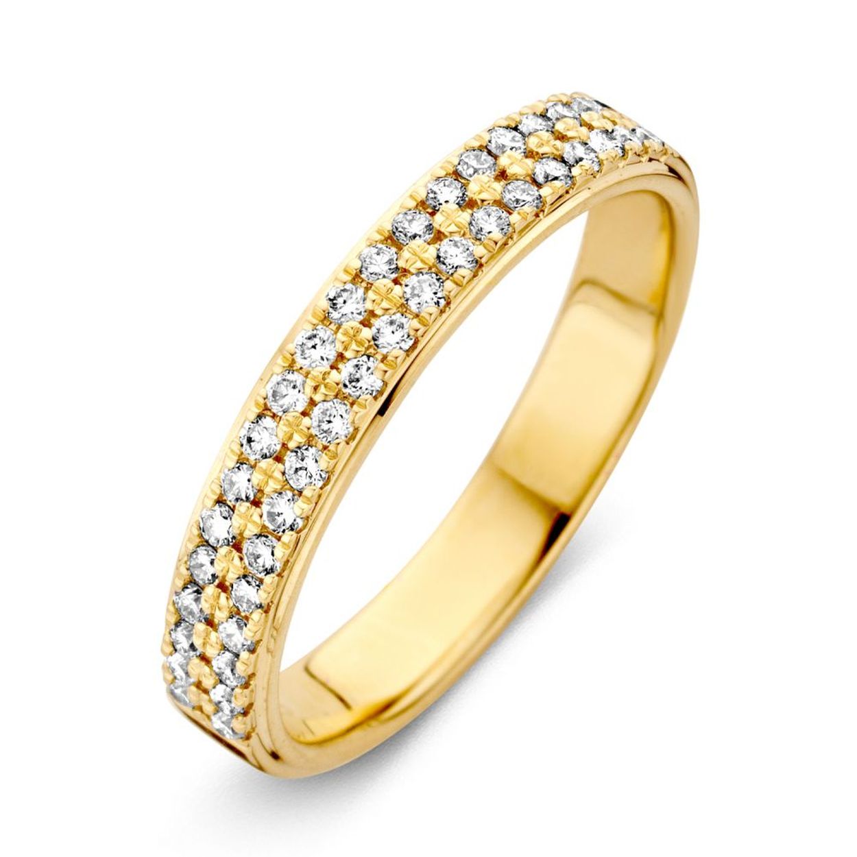 Ring geelgoud briljant 0.33 crt Maat 56