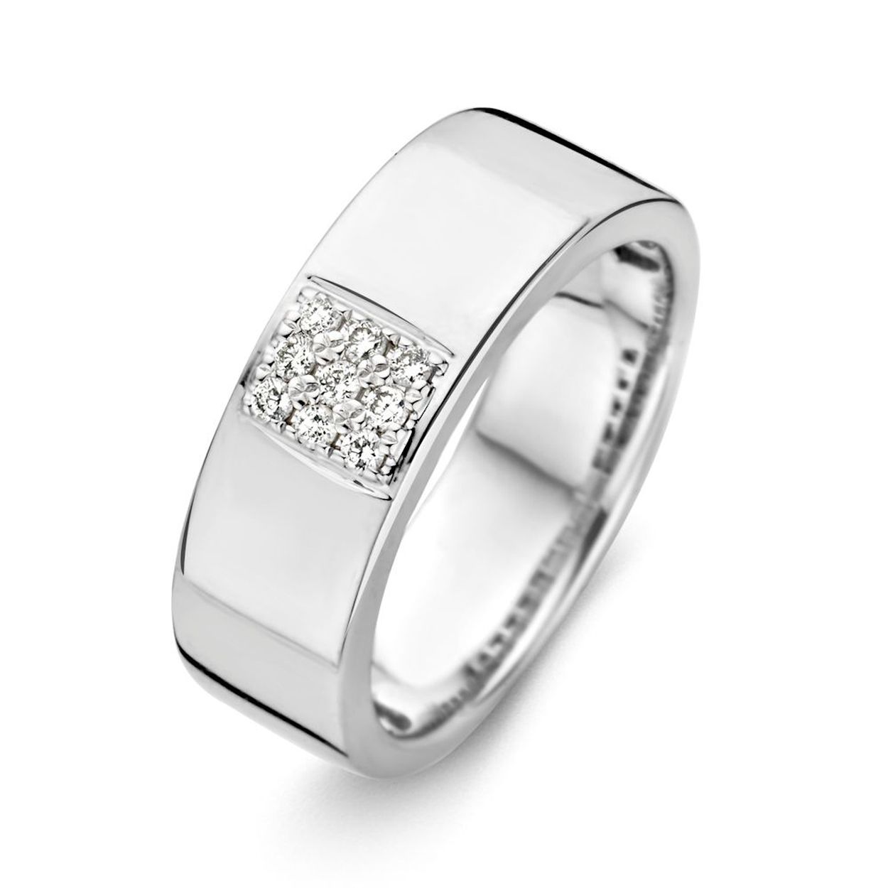 Ring witgoud briljant Maat 54