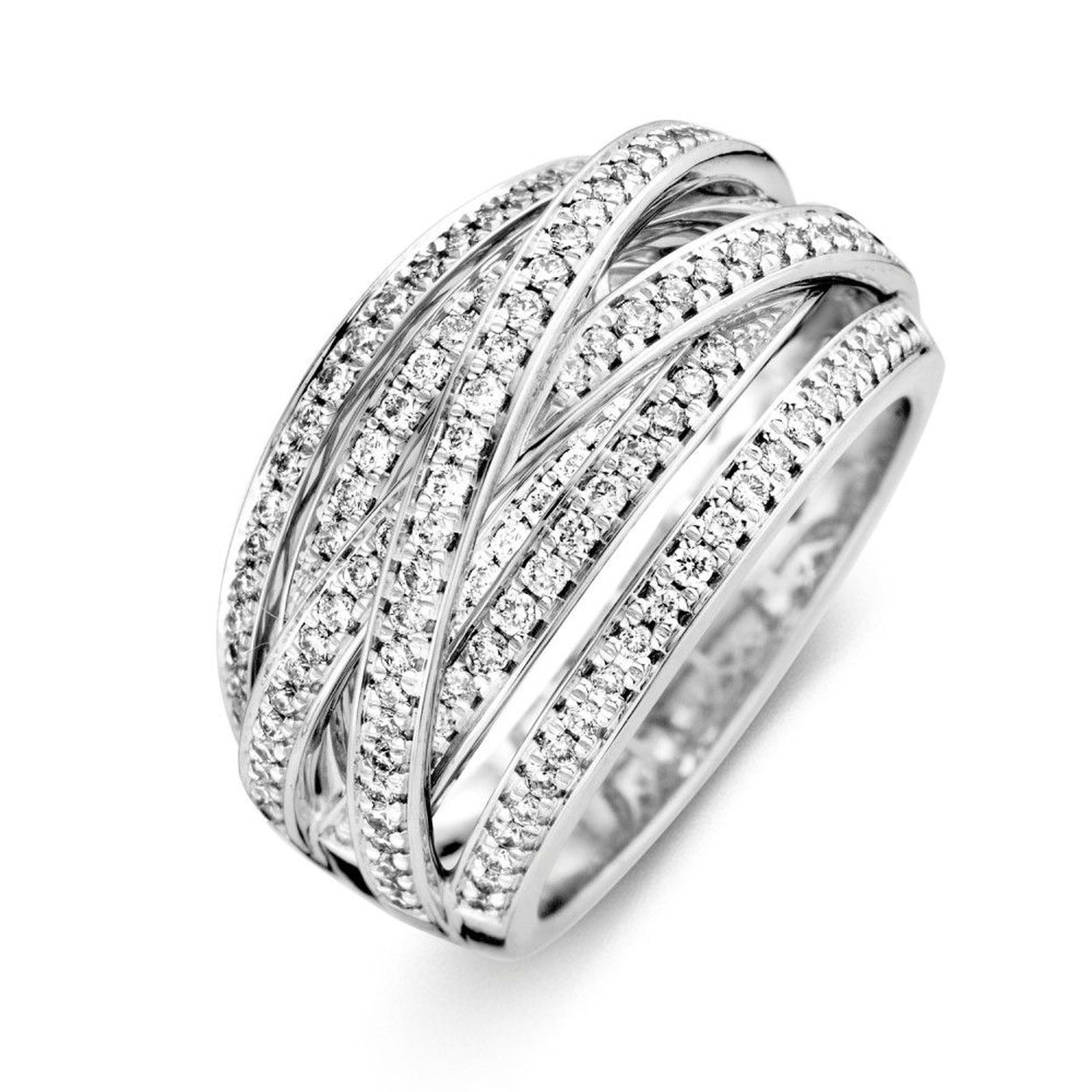 Ring witgoud briljant 0.68crt Maat 58