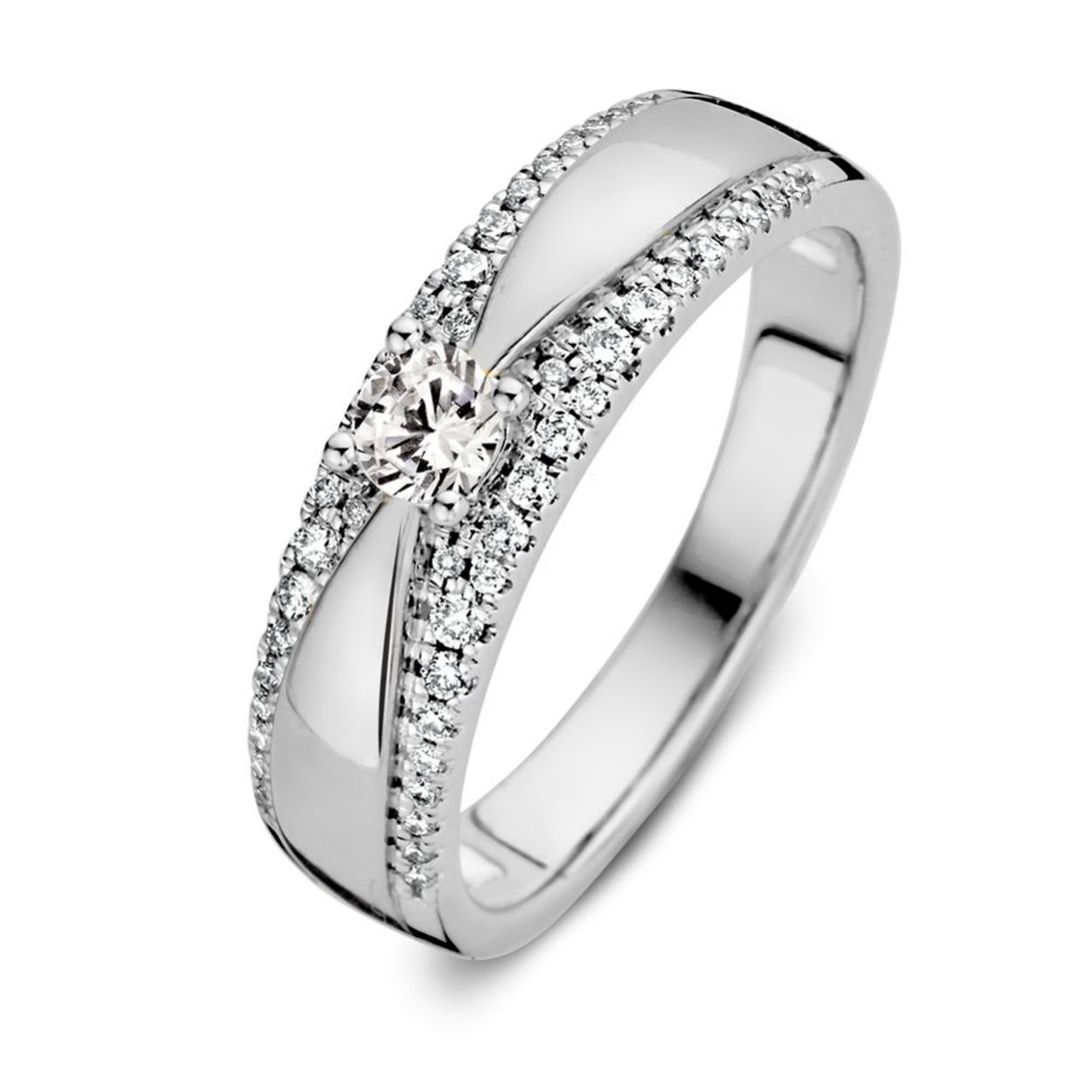 Witgouden ring met 0.40ct dia