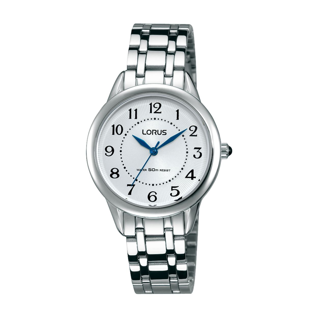 Dit dameshorloge is van het merk Lorus. Het is een analoog horloge gemaakt van staal. De diameter van de kast is 30 mm en de kast is 8 mm dik.
De verdere specificaties van het horloge zijn als volgt:
Glassoort: hardlex mineraal glas
Bandbreedte: 13
Kastmateriaal: metaal
Waterdichtheid: 5 ATM
Techniek: quartz
