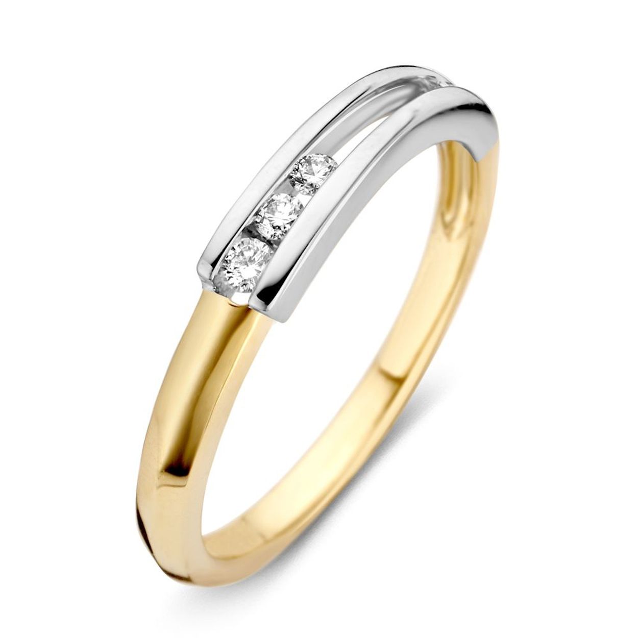 Ring bicolor briljant Maat 56