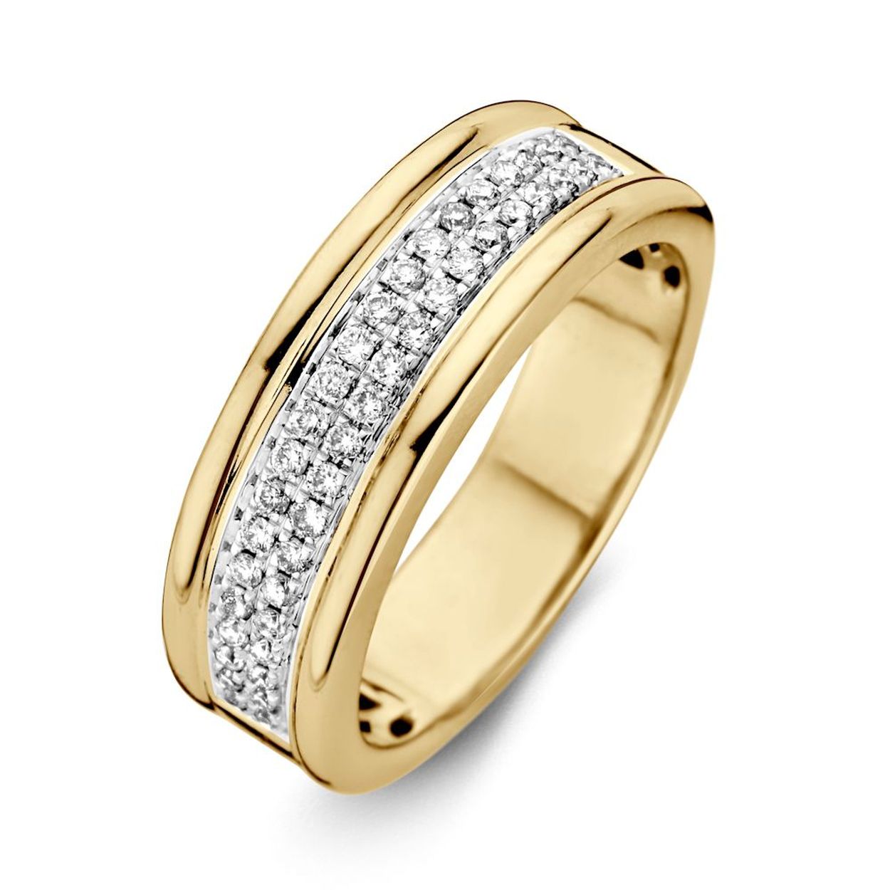Ring bicolor briljant 0,25 crt.