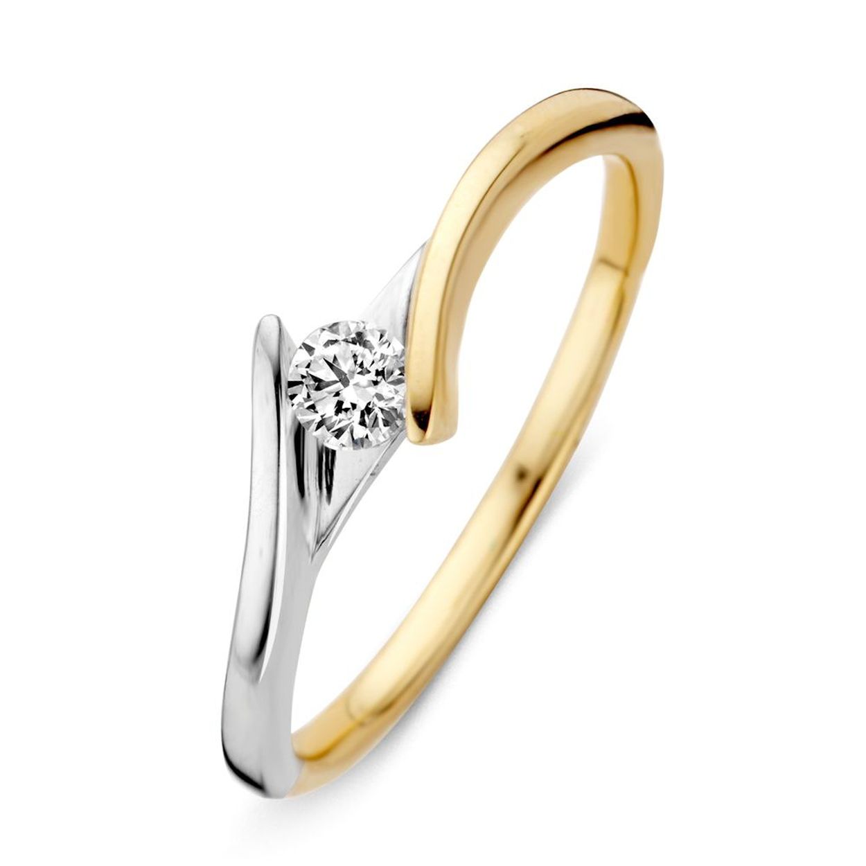 Ring bicolor briljant Maat 58
