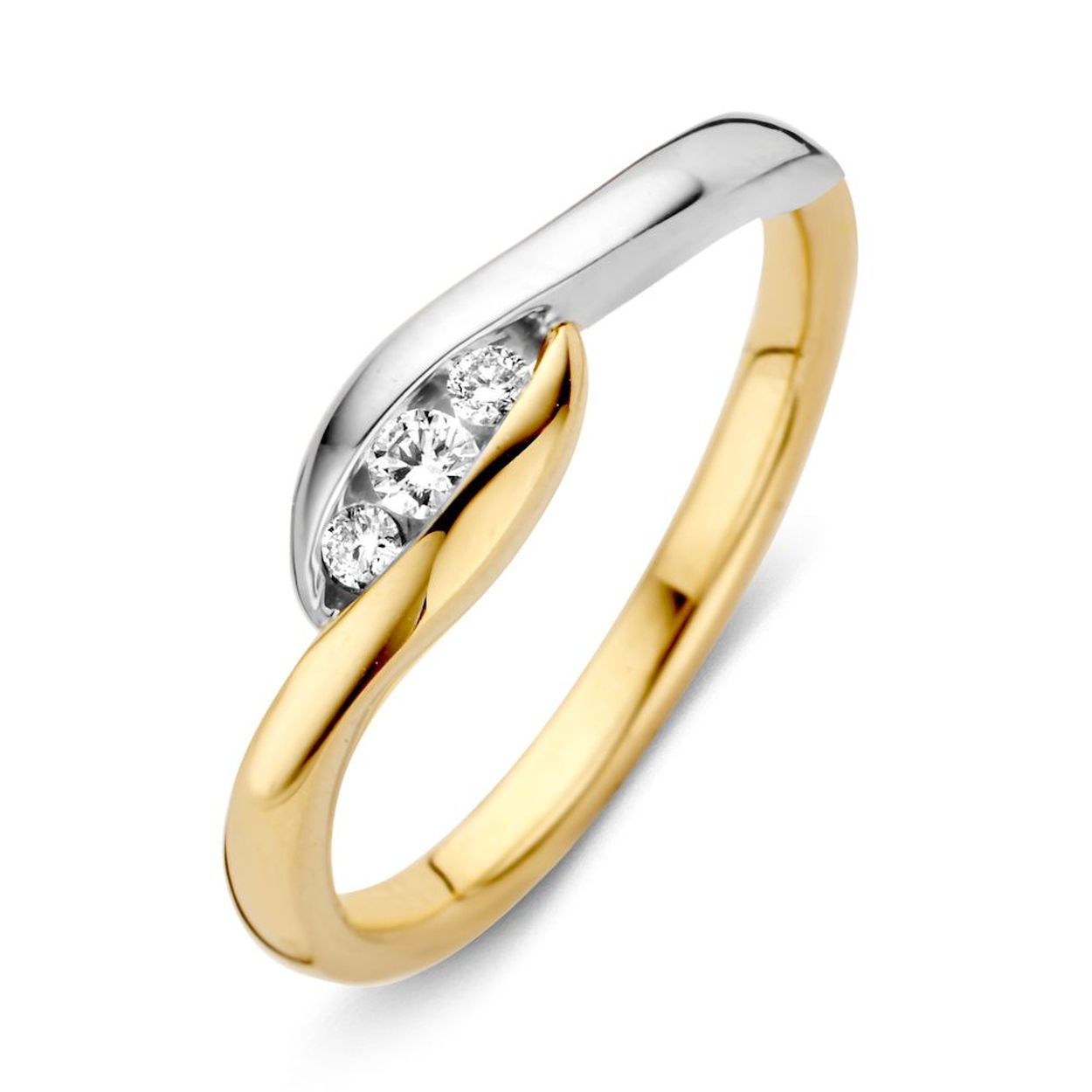 Ring bicolor briljant Maat 56