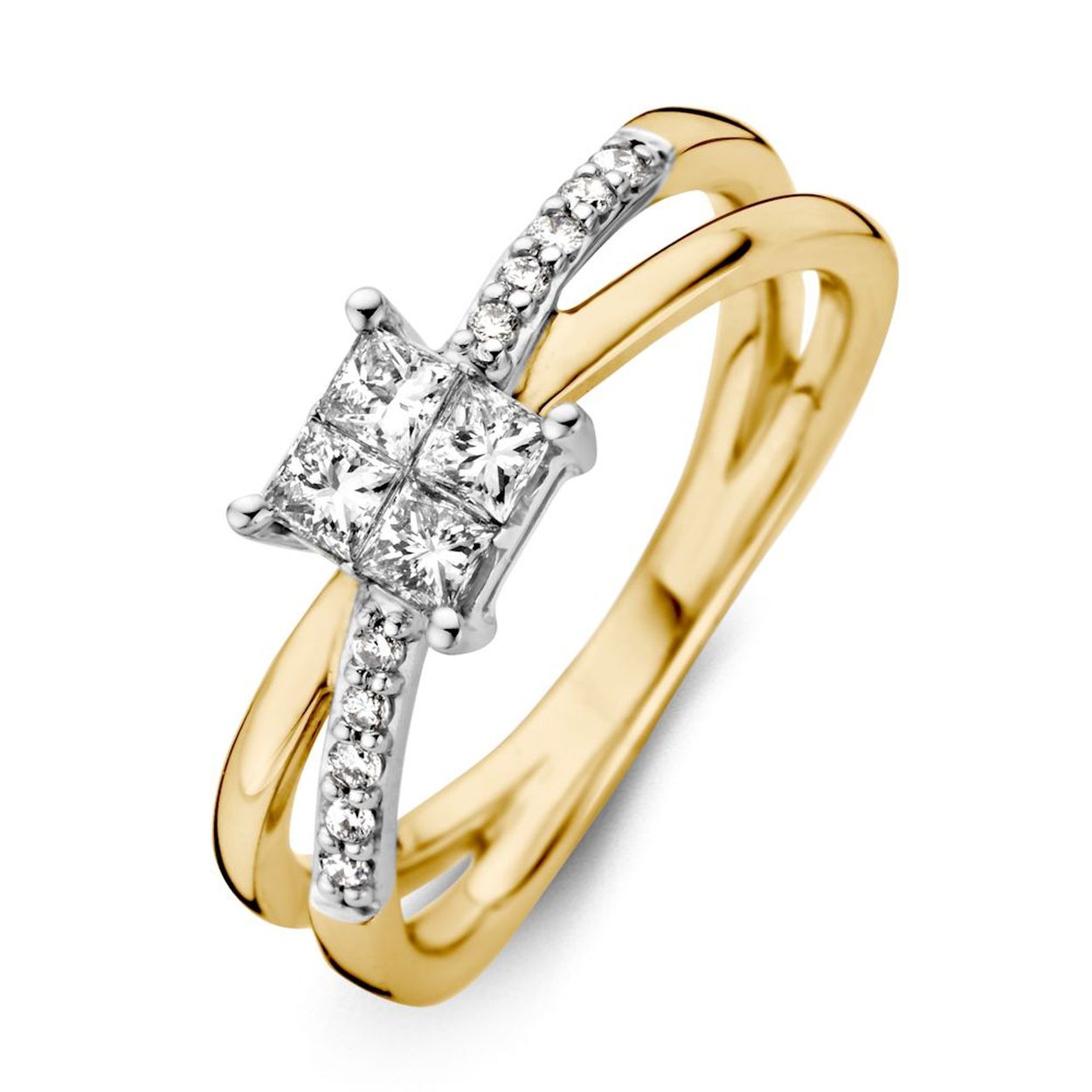 Ring bicolor briljant Maat 56