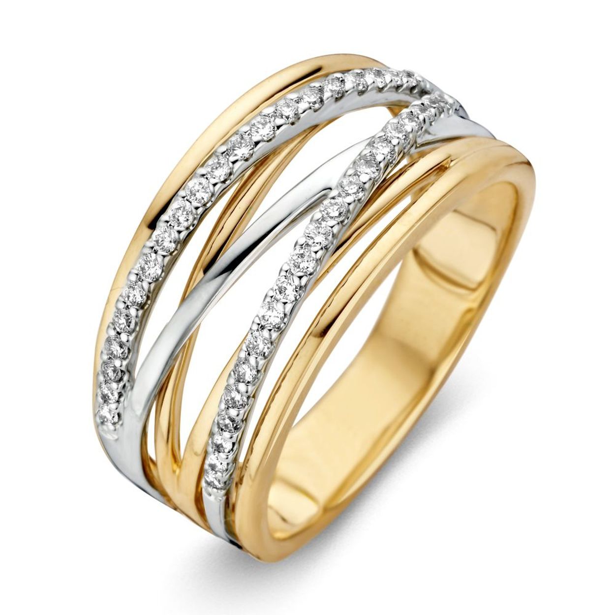 Ring bicolor briljant Maat 56