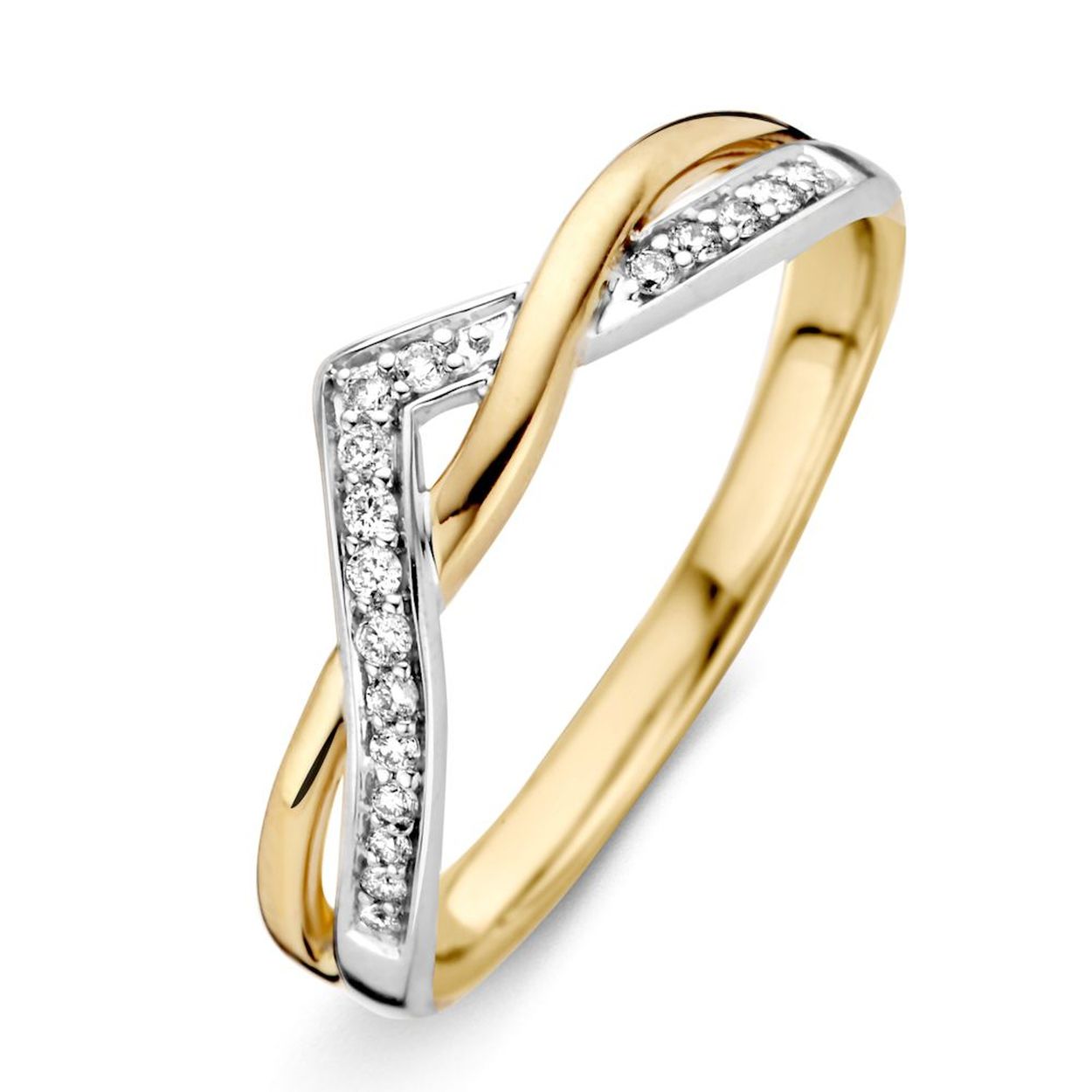 Ring bicolor briljant Maat 54