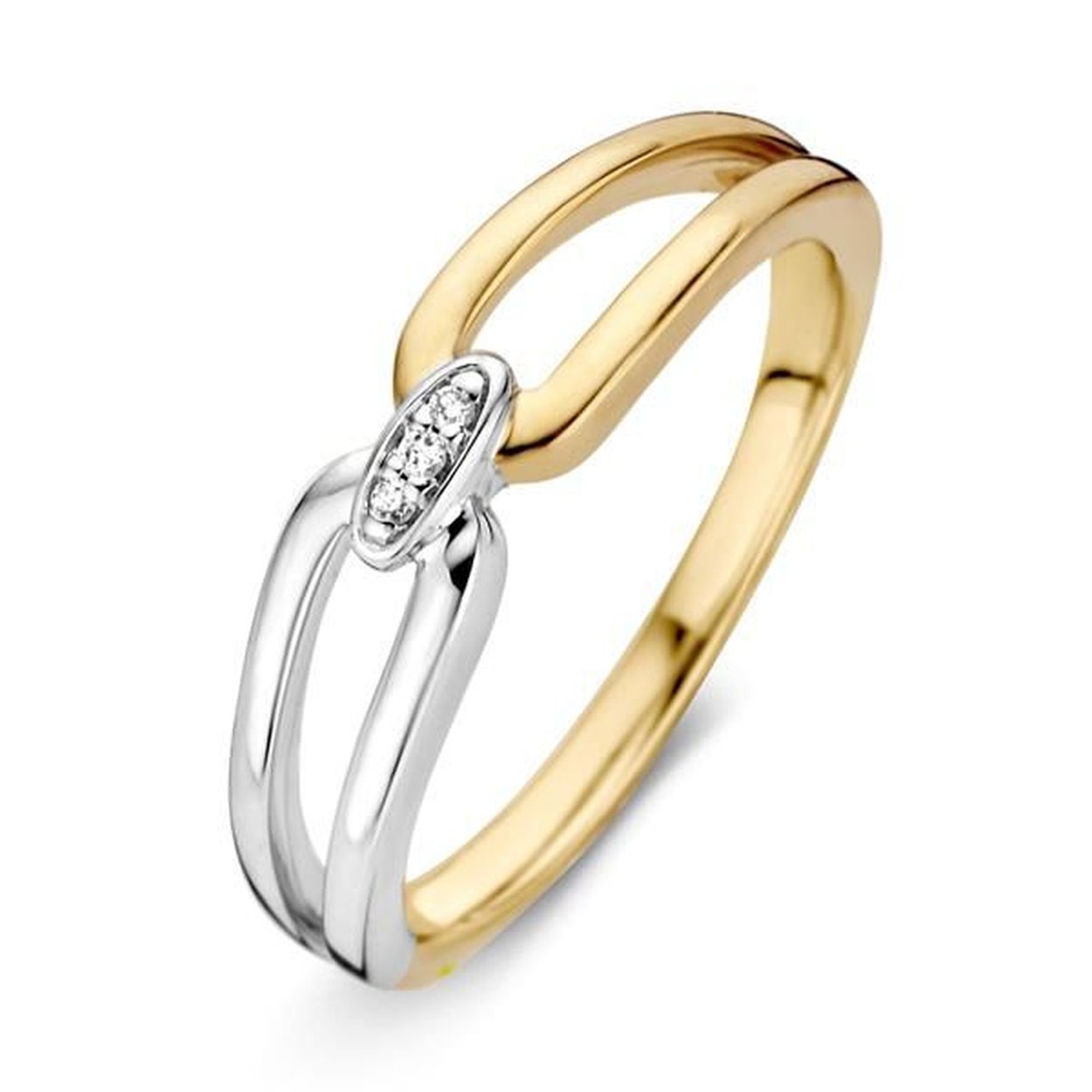 Ring bicolor briljant Maat 56
