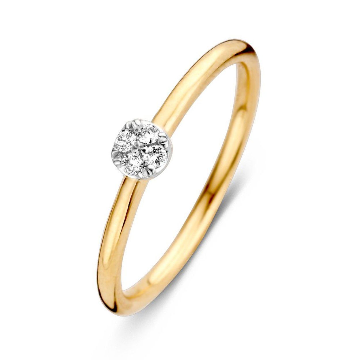 Ring bicolor briljant 0.06crt Maat 56