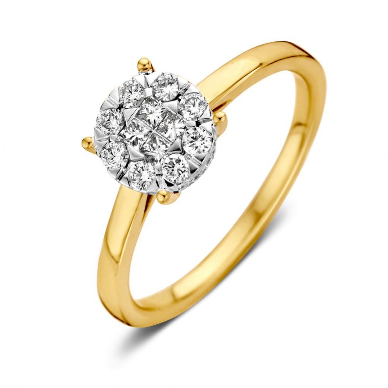 Ring bicolor briljant 0,40crt Maat 56