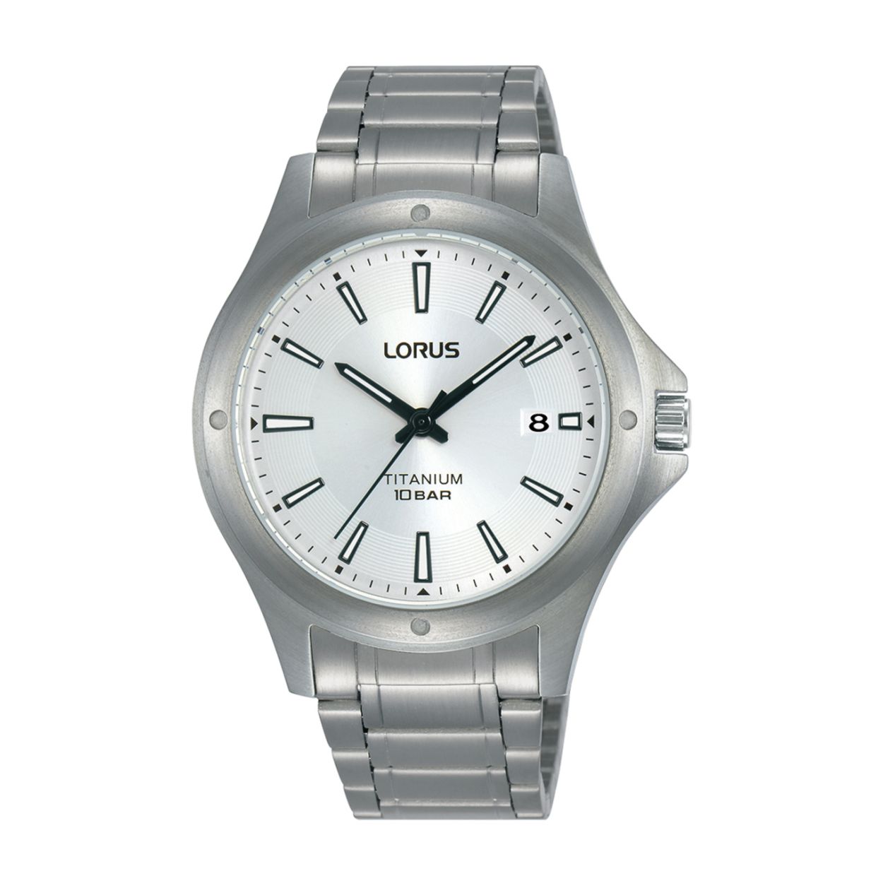 Dit herenhorloge is van het merk Lorus. Het is een analoog horloge gemaakt van titanium. De diameter van de kast is 37 mm en de kast is 9 mm dik.
De verdere specificaties van het horloge zijn als volgt:
Glassoort: hardlex mineraal glas
Bandbreedte: 16
Kastmateriaal: titanium
Waterdichtheid: 10 ATM
Techniek: quartz