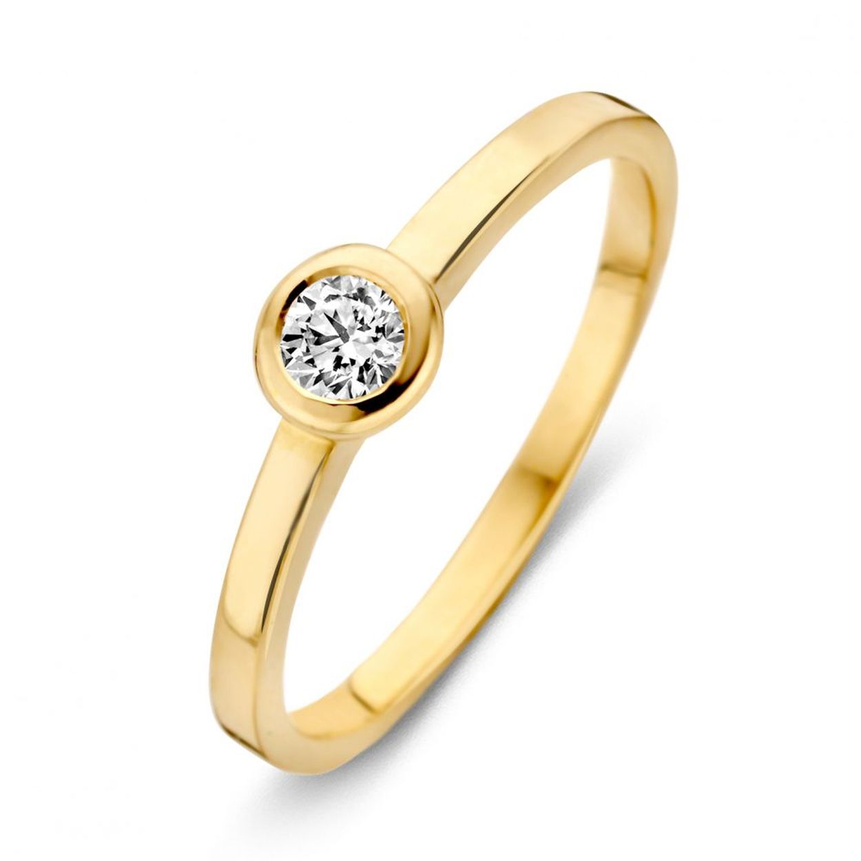 Dit is een ring van Excellent Jewelry in de kleur geelgoud