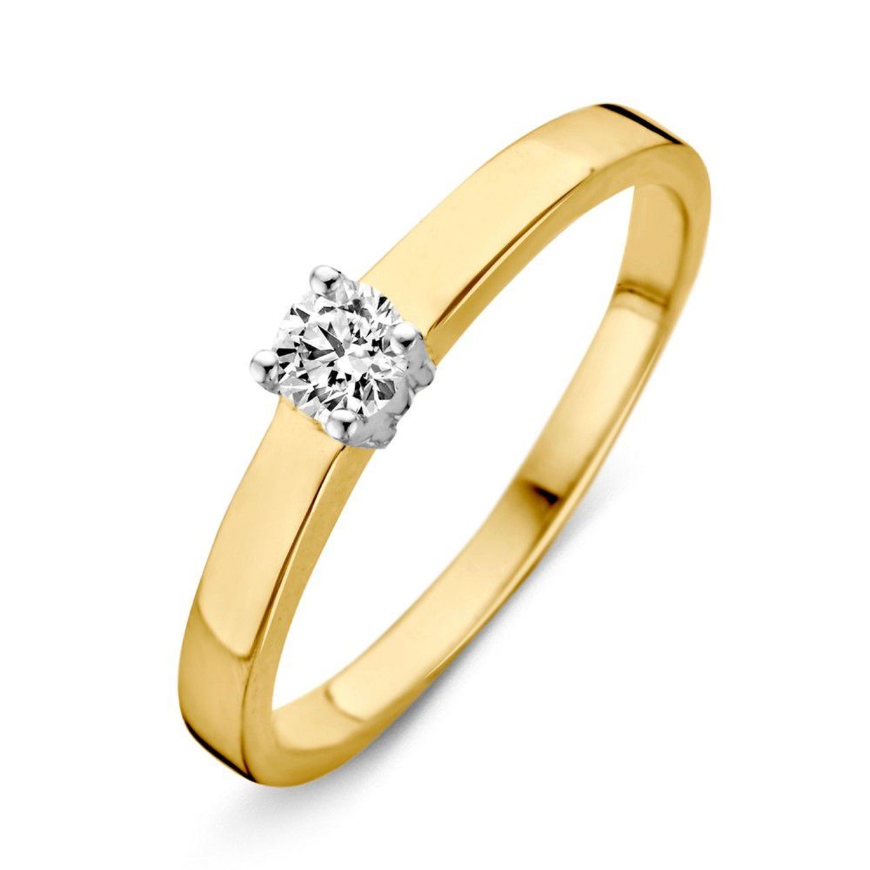 Ring bicolor zirkonia Maat 56