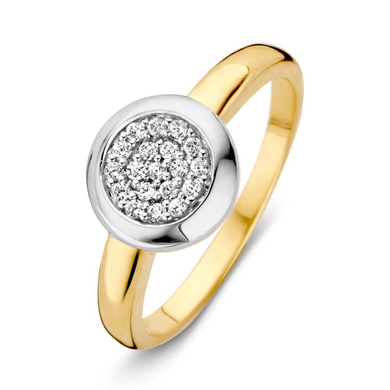 Ring bicolor zirkonia Maat 54
