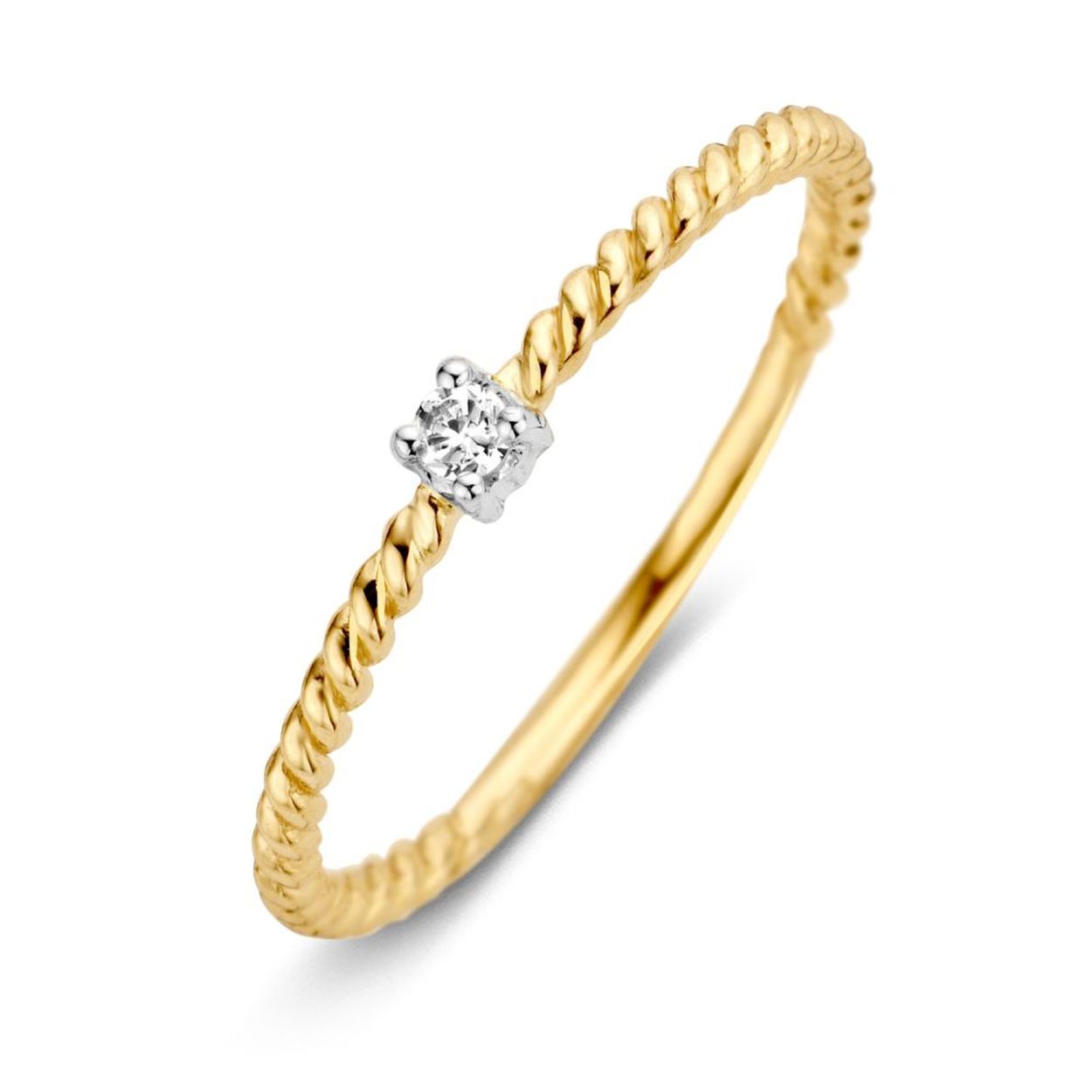 Ring bicolor zirkonia Maat 56