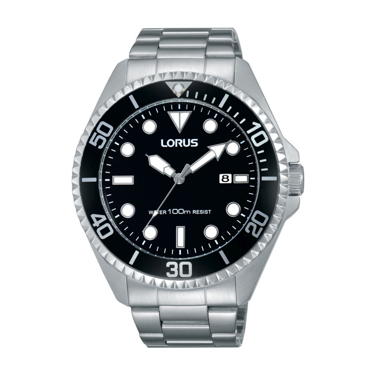 Dit herenhorloge is van het merk Lorus. Het is een analoog horloge gemaakt van staal. De diameter van de kast is 44 mm en de kast is 10.5 mm dik.
De verdere specificaties van het horloge zijn als volgt:
Glassoort: hardlex mineraal glas
Bandbreedte: 20
Kastmateriaal: staal
Waterdichtheid: 10 ATM
Techniek: quartz
