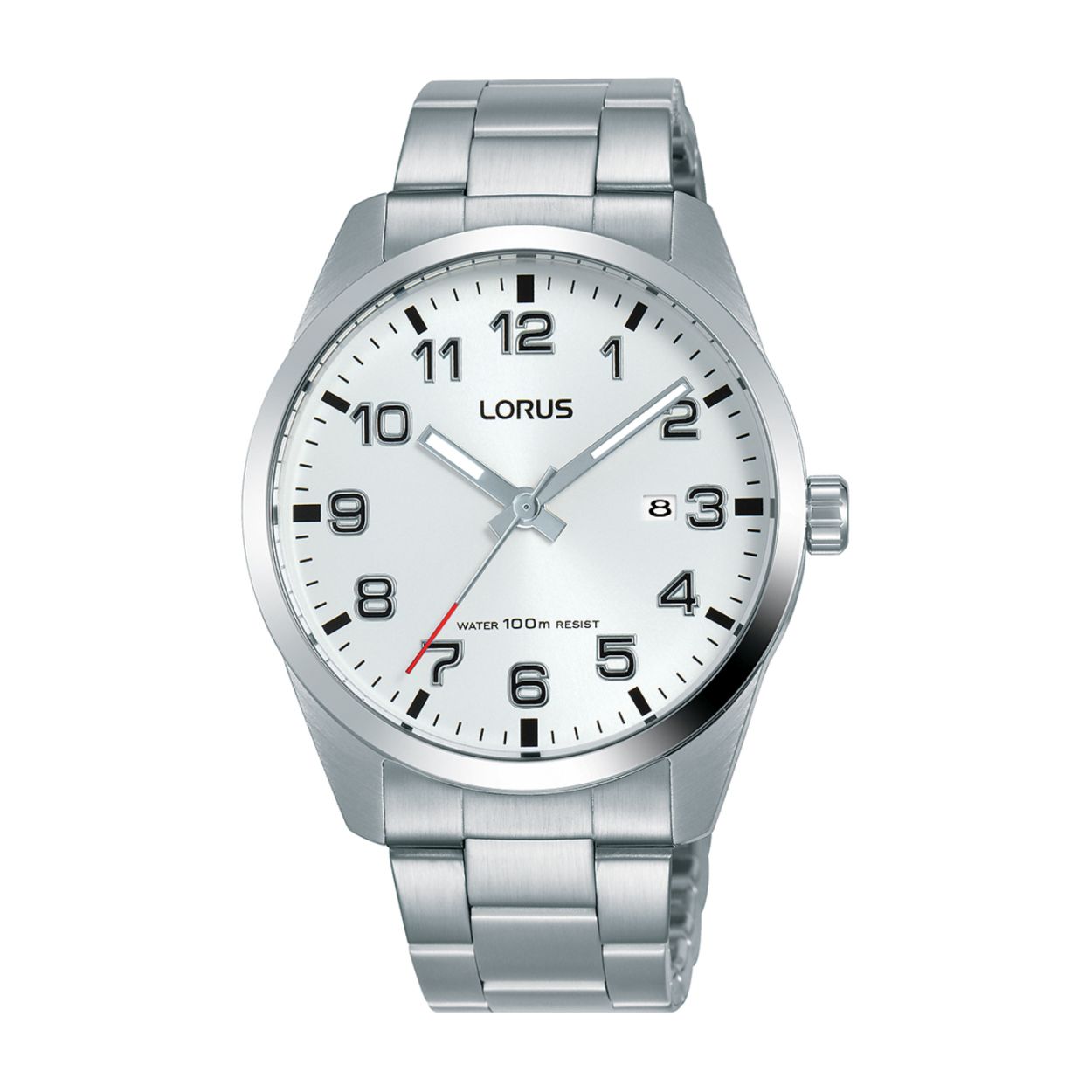 Dit herenhorloge is van het merk Lorus. Het is een analoog horloge gemaakt van staal. De diameter van de kast is 39.5 mm en de kast is 11 mm dik.
De verdere specificaties van het horloge zijn als volgt:
Glassoort: hardlex mineraal glas
Bandbreedte: 18
Kastmateriaal: staal
Waterdichtheid: 10 ATM
Techniek: quartz
