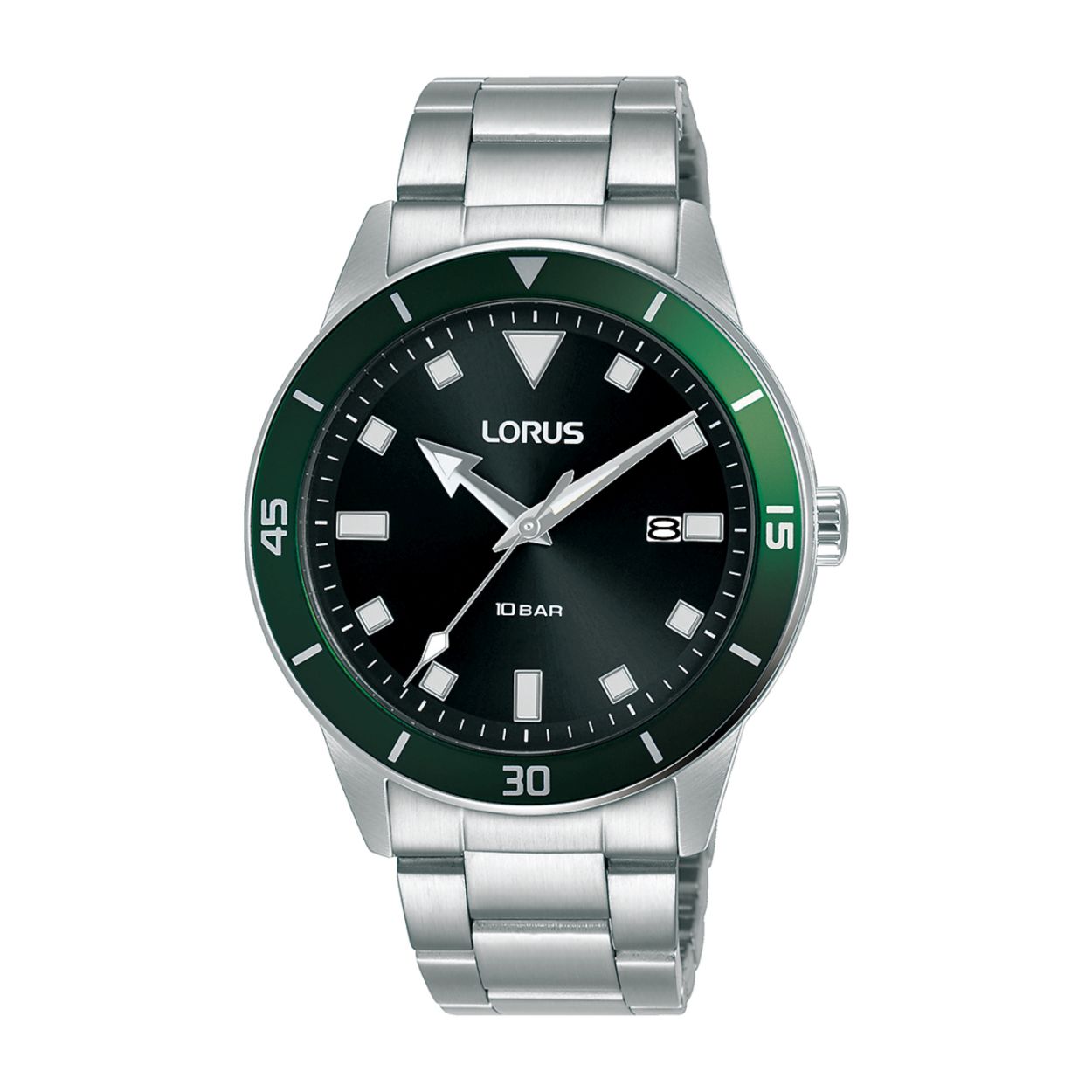 Dit herenhorloge is van het merk Lorus. Het is een analoog horloge gemaakt van staal. De diameter van de kast is 40 mm en de kast is 11 mm dik.
De verdere specificaties van het horloge zijn als volgt:
Glassoort: hardlex mineraal glas
Bandbreedte: 20
Kastmateriaal: staal
Waterdichtheid: 10 ATM
Techniek: quartz