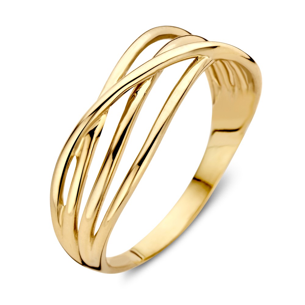 Dit is een ring van Excellent Jewelry in de kleur geelgoud