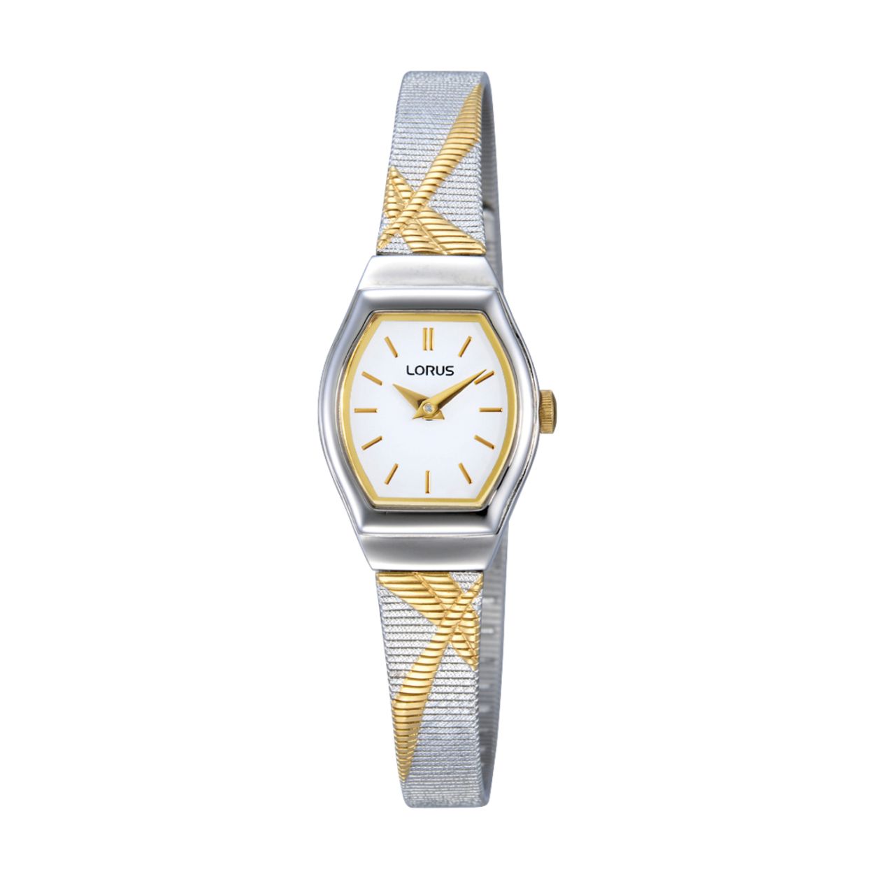 Dit dameshorloge is van het merk Lorus. Het is een analoog horloge gemaakt van staal. De diameter van de kast is  mm en de kast is 7 mm dik.
De verdere specificaties van het horloge zijn als volgt:
Glassoort: hardlex mineraal glas
Bandbreedte: 9
Kastmateriaal: metaal
Waterdichtheid: 3 ATM
Techniek: quartz