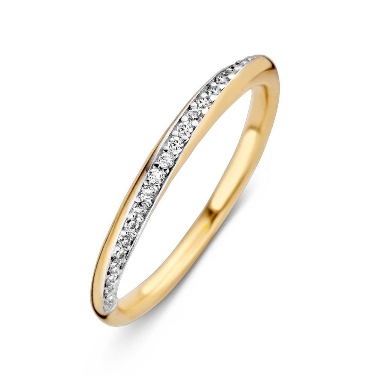 Ring geelgoud zirkonia Maat 54