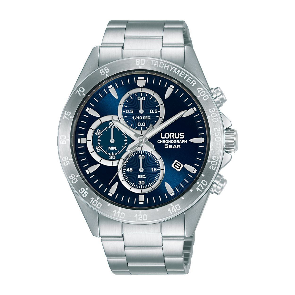 Dit herenhorloge is van het merk Lorus. Het is een chronograaf horloge gemaakt van staal. De diameter van de kast is 43 mm en de kast is 11.5 mm dik.
De verdere specificaties van het horloge zijn als volgt:
Glassoort: hardlex mineraal glas
Bandbreedte: 20
Kastmateriaal: staal
Waterdichtheid: 5 ATM
Techniek: quartz