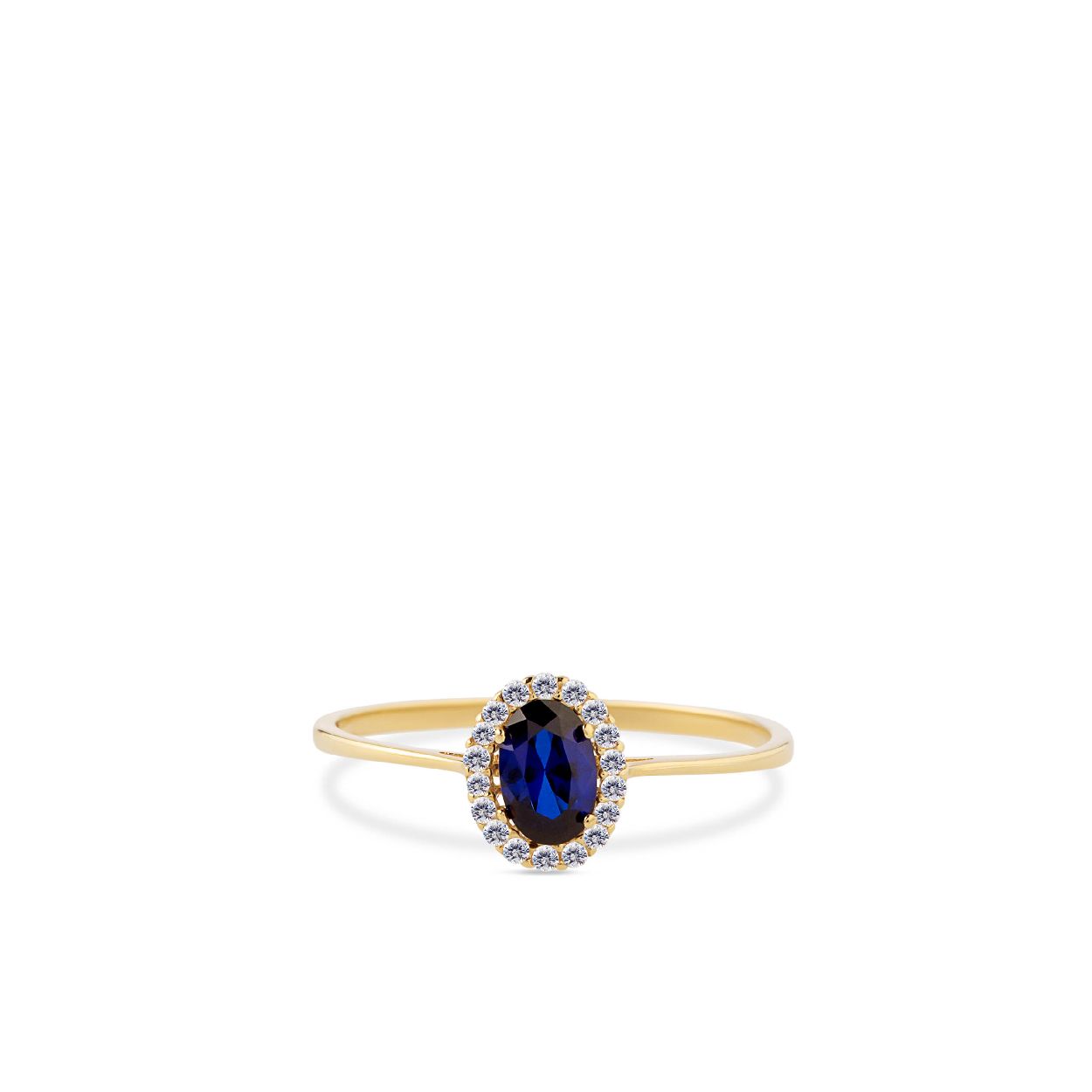 Dit is een ring van het merk Swing Jewels. De kleur van het sieraad is geelgoud. Dit sieraad bevat de edelsteen: zirconia. De kleur van deze edelsteen is: donkerblauw.