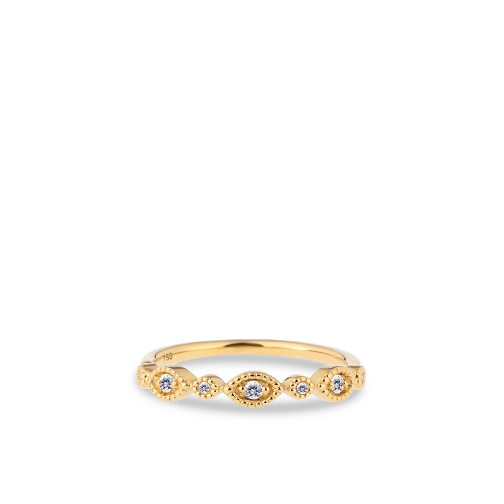 Dit is een ring van het merk Swing Jewels. De kleur van het sieraad is geelgoud. Dit sieraad bevat de edelsteen: zirconia. De kleur van deze edelsteen is: wit.