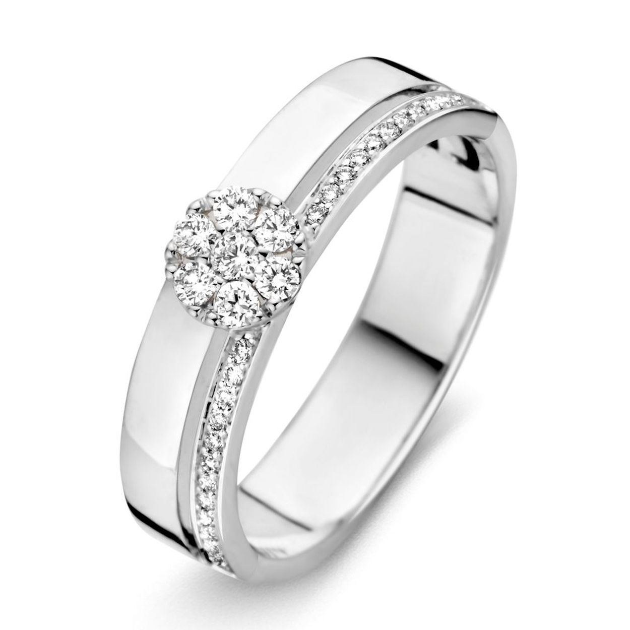 Ring witgoud briljant Maat 56