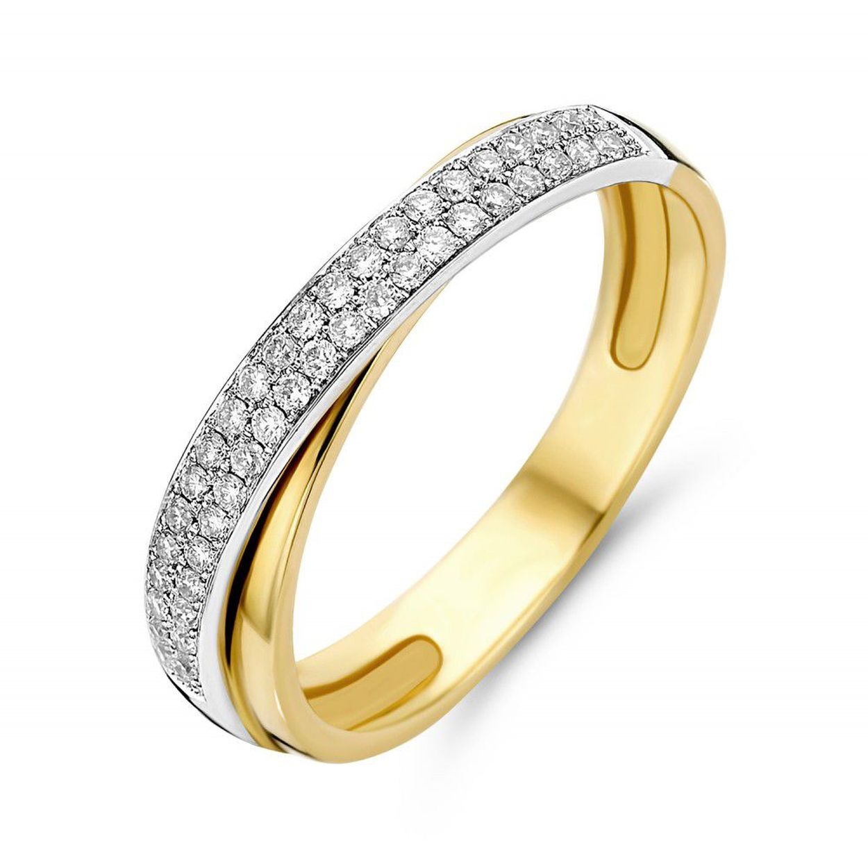 Ring bicolor briljant Maat 56