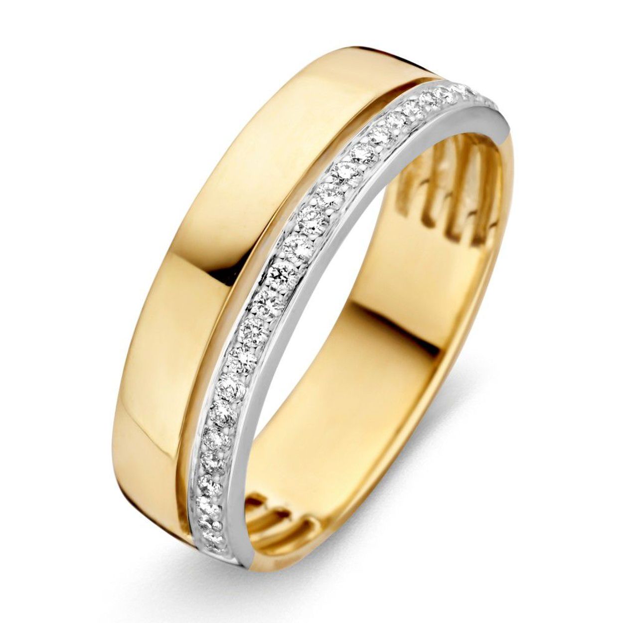 Ring bicolor briljant Maat 56