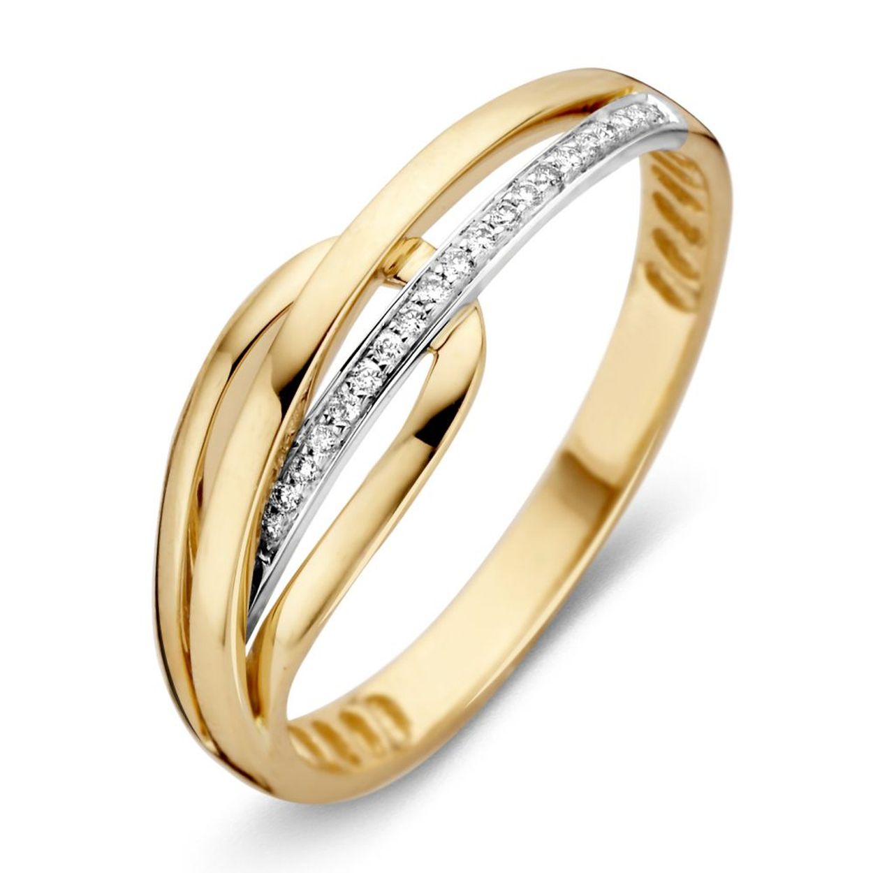 Ring bicolor briljant Maat 56