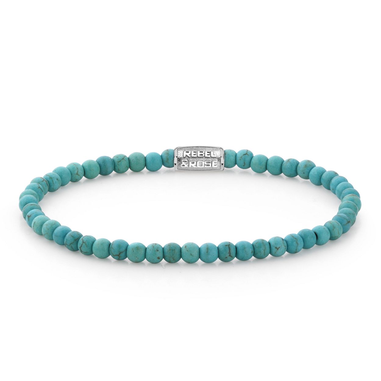 Rebel & Rose - Stones Only Turquoise Dilight silver colored 16.5cm - RR-40013-S-S