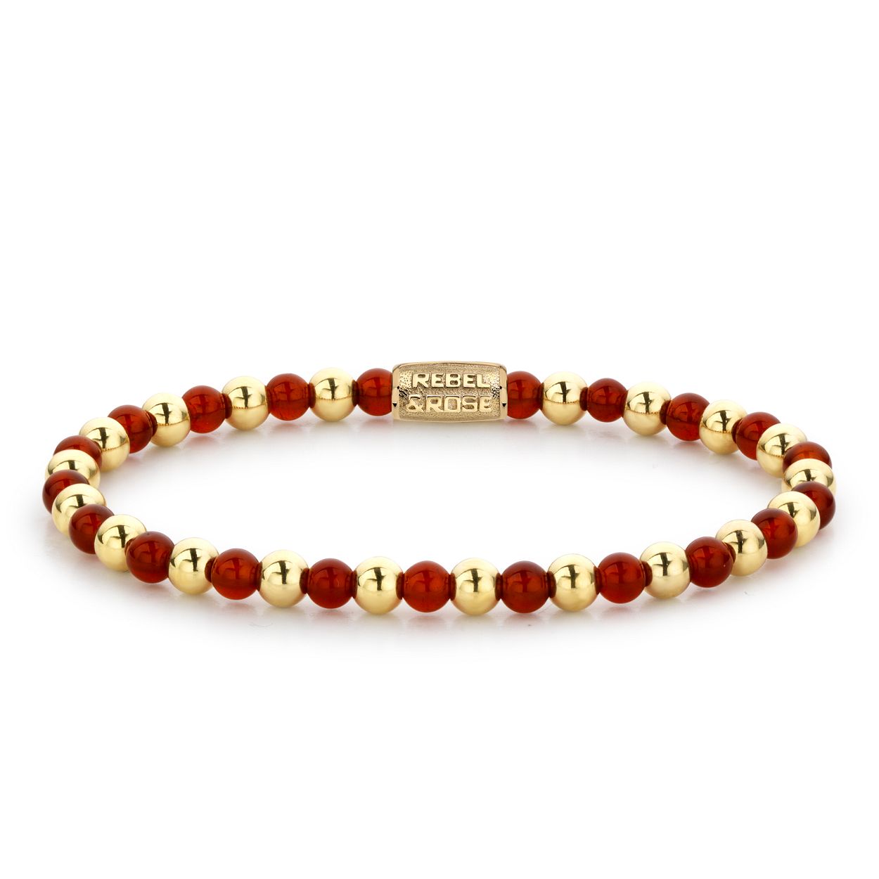 Deze armband is van het merk Rebel & Rose. Het is een damessieraad. De armband is goud van kleur.