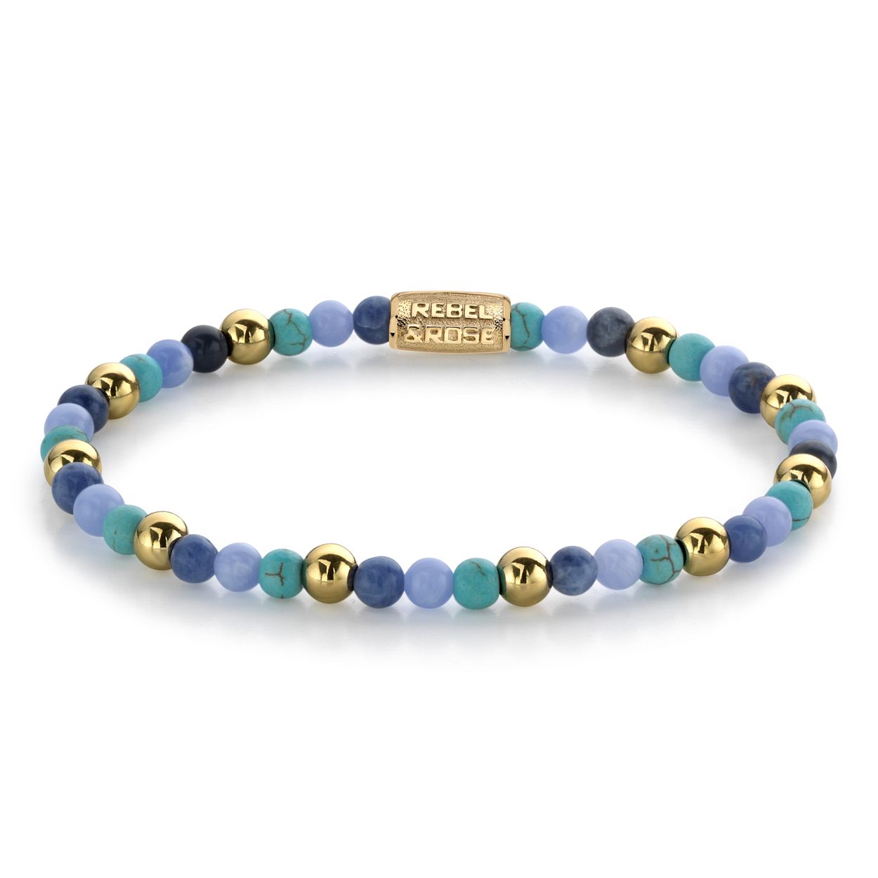 Winter Blues - 4mm - Yellow Gold Plated Small