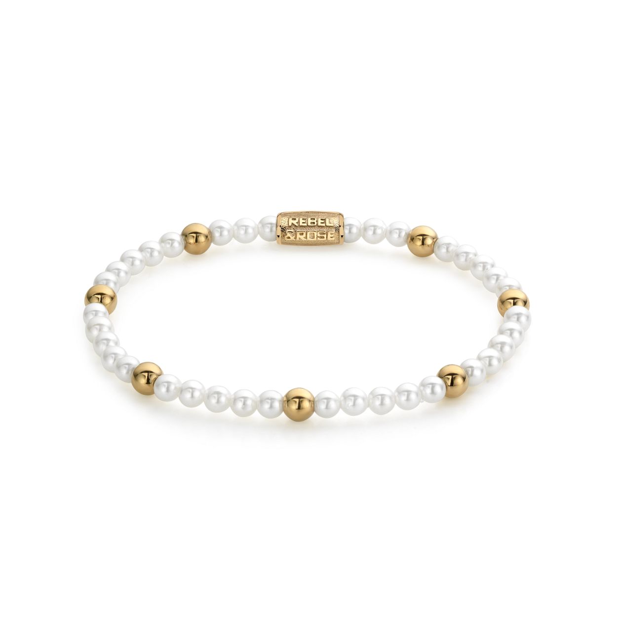 Deze armband is van het merk Rebel & Rose. Het is een damessieraad. De armband is goud van kleur.