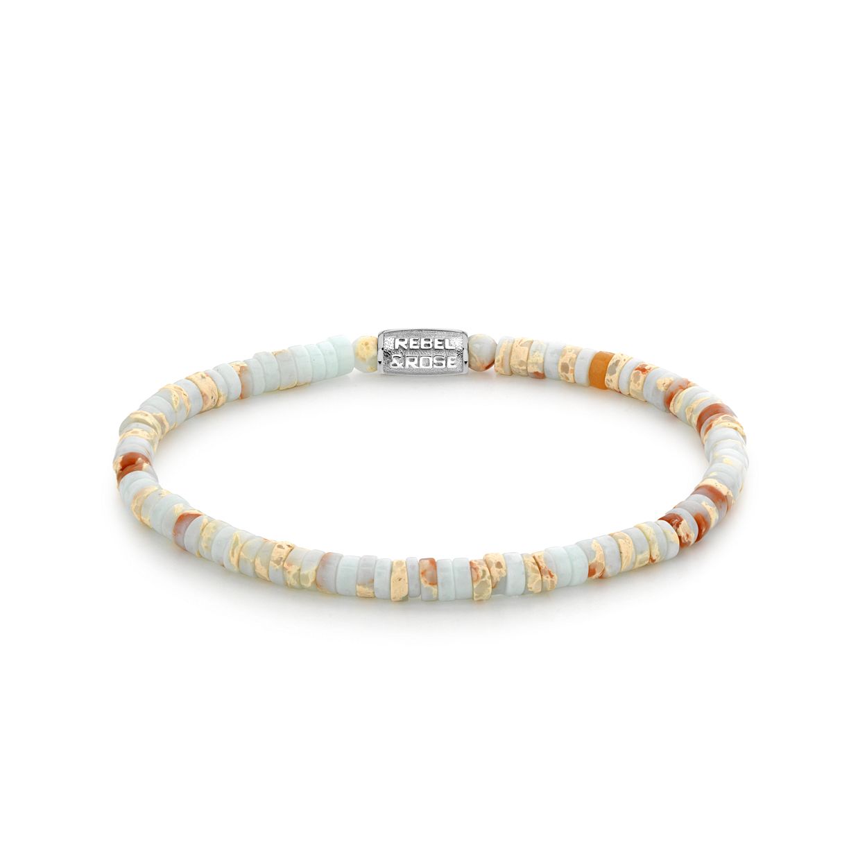 Deze armband is van het merk Rebel & Rose. Het is een herensieraad. De armband is roze van kleur.