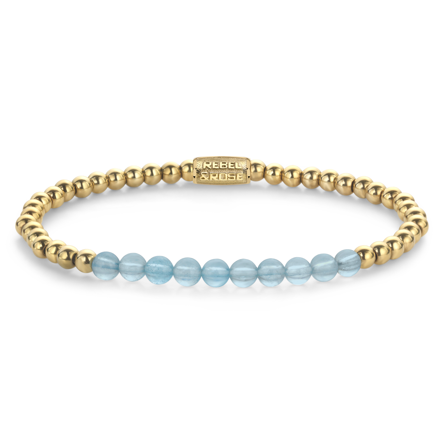 Rebel & Rose Armband Blue Sky meets Yellow Gold RR-40137-G-S 
Dit is een armband van het merk Rebel & Rose