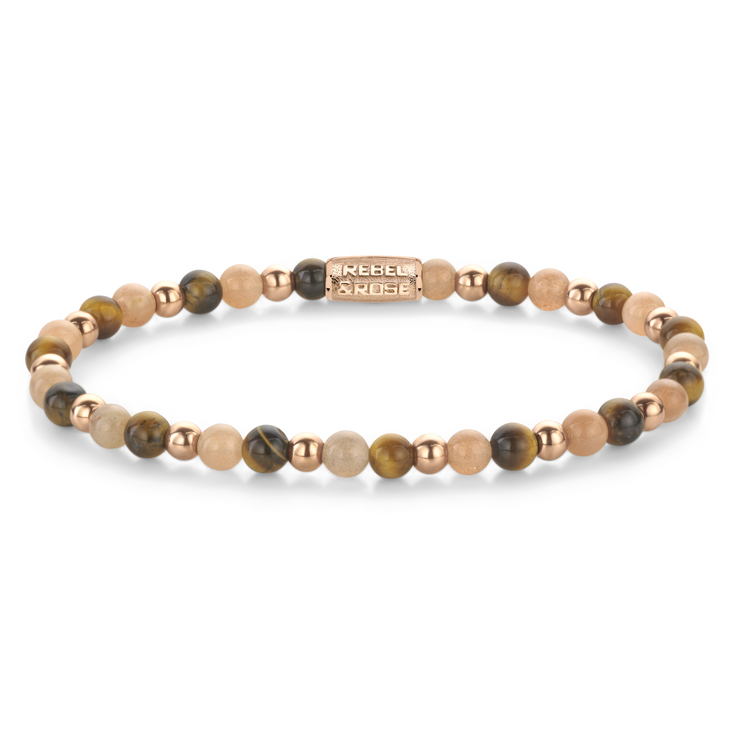 Rebel en Rose armband, Sunset Beach rose gold 4mm S
