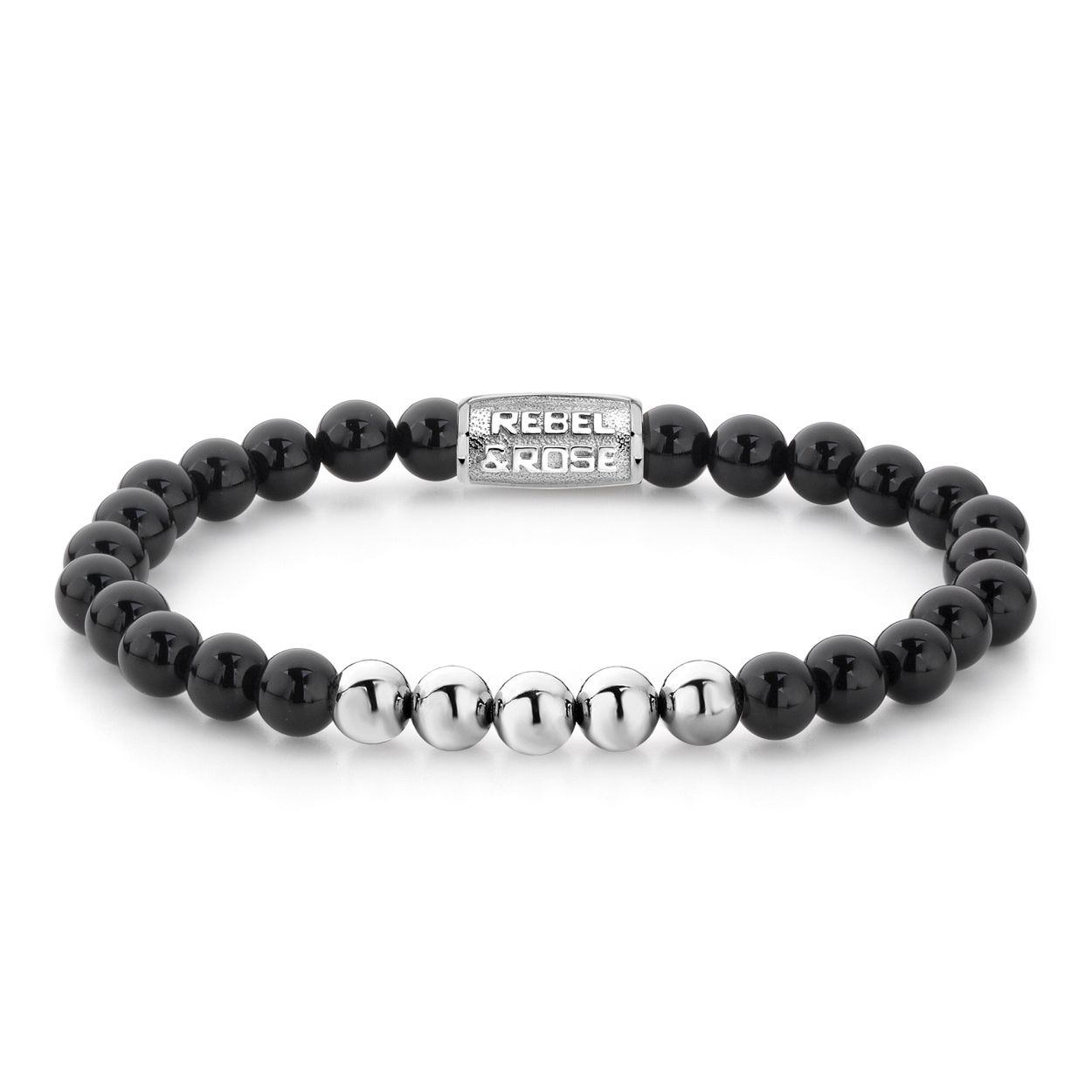 Deze armband is van het merk Rebel & Rose. Het is een herensieraad. De armband is zwart van kleur.