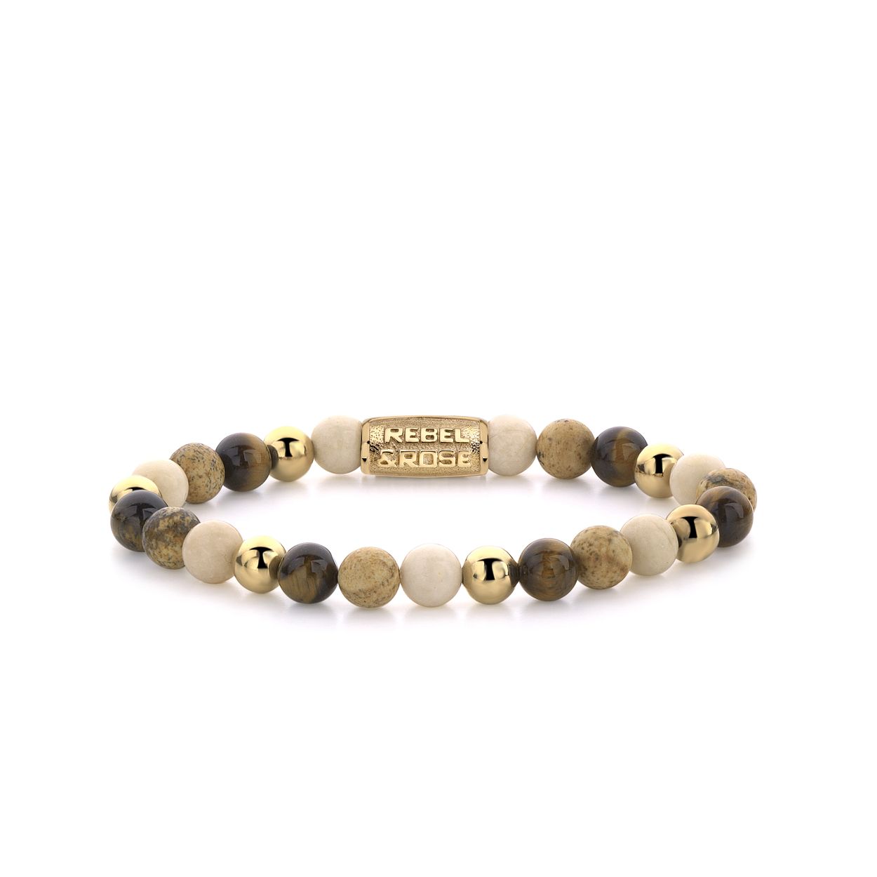 Rebel & Rose - Autumn Love 6mm - Yellow gold plated- 15cm