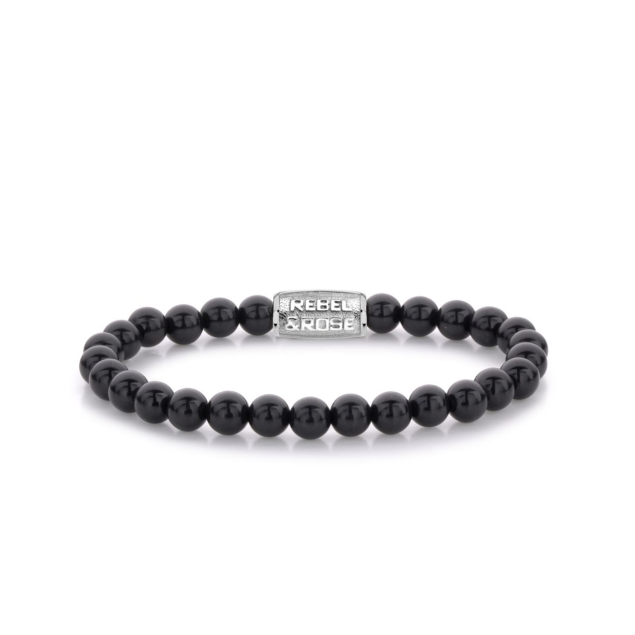 Dit is een herenarmband van het merk Rebel & Rose uit de collectie: 'Bracelets Beads'.

Specificaties:
Maat: L+ (20 cm)
Beads 6mm
Kleur(en): zwart
Materiaal Sluiting: Edelstaal
Steensoort(en): onyx
Steenkleur: zwart