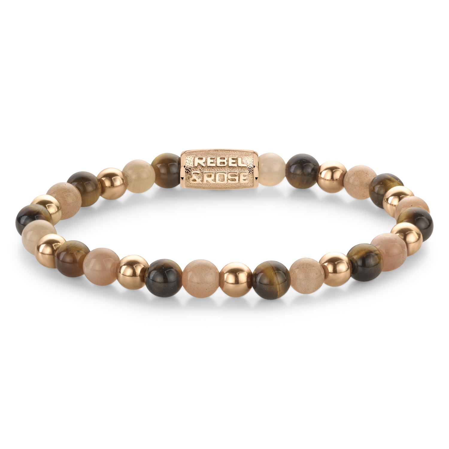 Rebel en Rose armband, Sunset Beach rose 6mm S