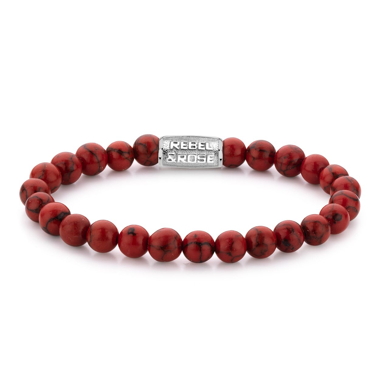 Deze armband is van het merk Rebel & Rose. Het is een herensieraad. De armband is rood van kleur.