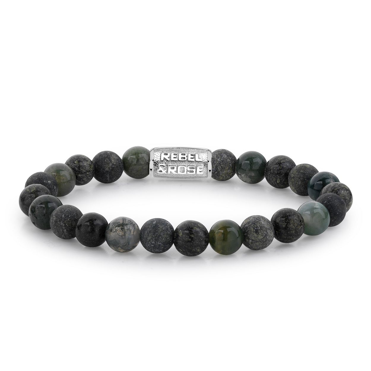 Deze armband is van het merk Rebel & Rose. Het is een herensieraad. De armband is grijs van kleur.