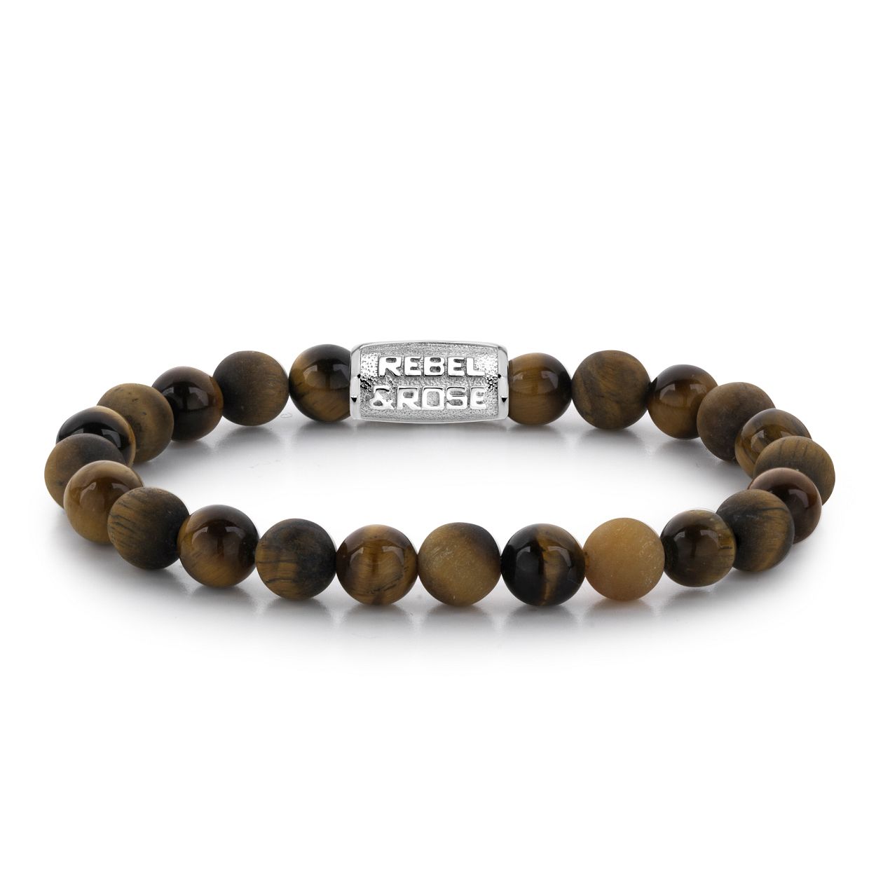 Deze armband is van het merk Rebel & Rose. Het is een herensieraad. De armband is bruin van kleur.
