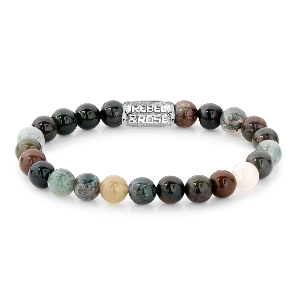 Deze armband is van het merk Rebel & Rose. Het is een herensieraad. De armband is groen van kleur.